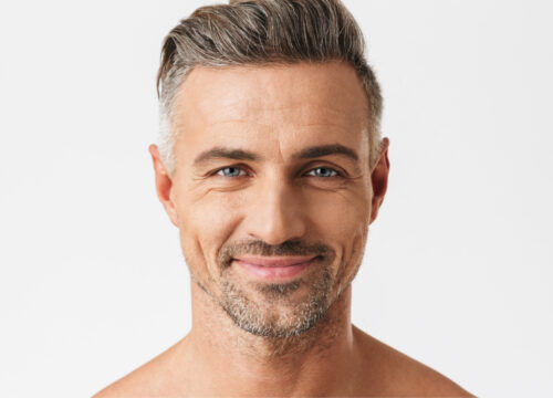 Photo of a middle-age man with great skin