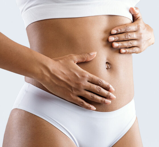Photo of a woman's slim belly